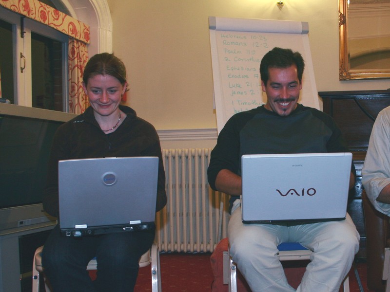 Jan and Tiago at their laptops