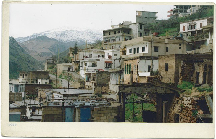 Qab Elias, Bekaa Valley, in 1996, home to the Naylor family during their early years in Lebanon