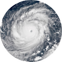 Typhoon Mangkhut at peak intensity