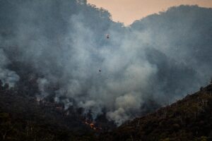 Firefighting at Fingal, Tasmania in 2020